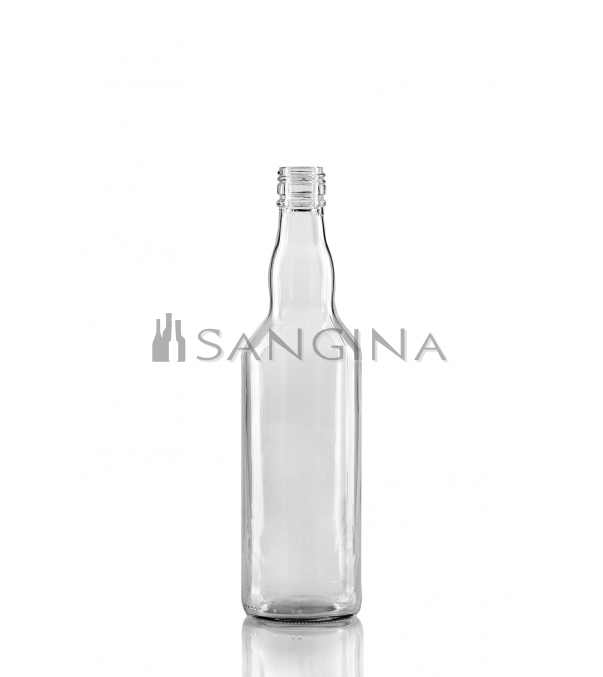 500 ml glass bottles Monopol, transparent, clear, universal port shape. For various liquids.