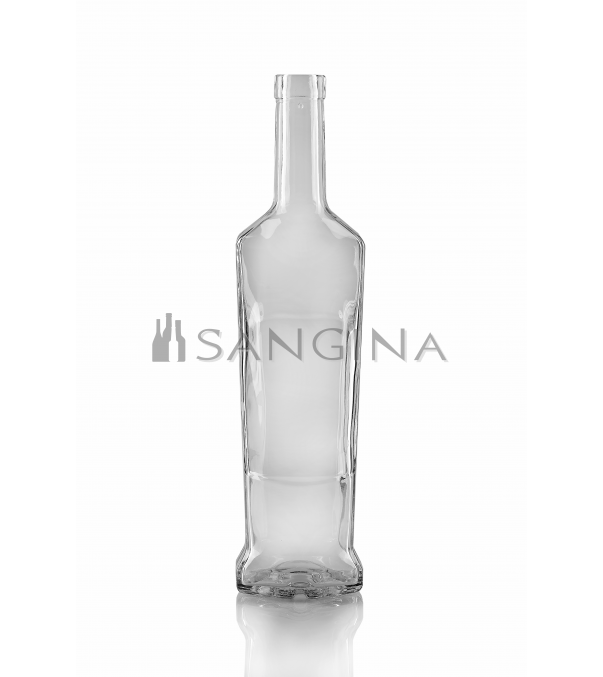 700 ml. glass bottles Gran, port-shaped, transparent, clear, flared. Bottles for wine.