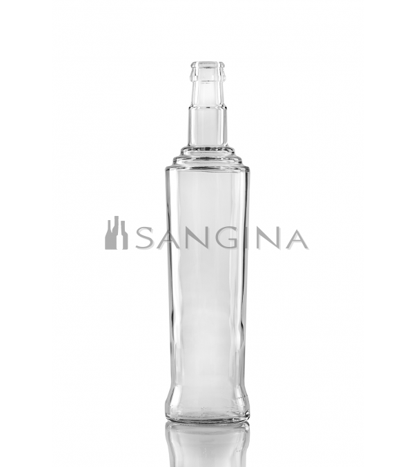700 ml Glasflaschen Guala mit Stufen, transparent, klar, schönes, exklusives Design. Für Öl, Wein, Saucen.